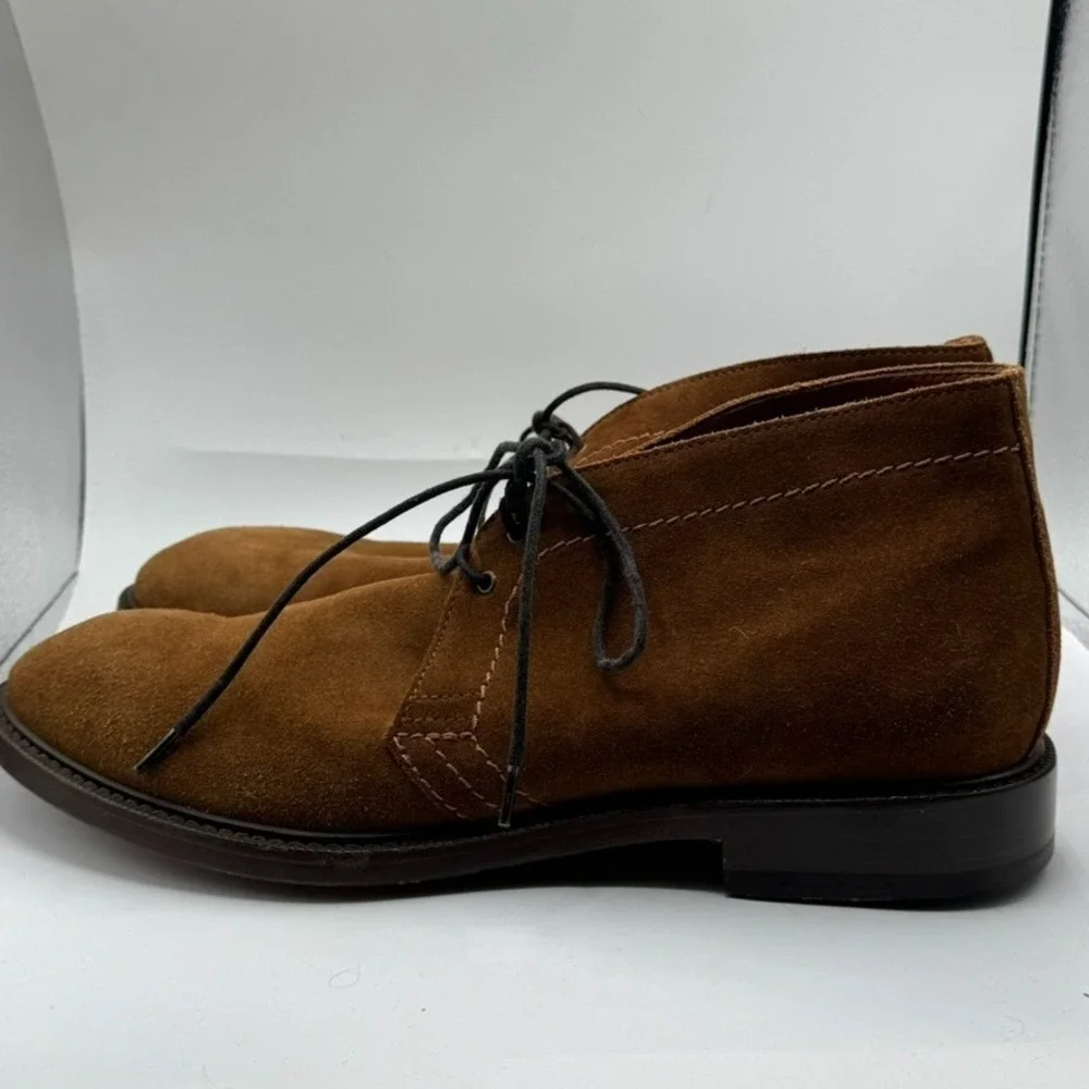 Antonio Maurizi Chukka Boots Mens It 43 US 9 Cognac Brown Suede Suitsupply Italy